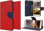 AmericHome Vivo Y81, Vivo 1808, 1803 Red Artificial Leather, Cloth, Rubber Grip Case Flip Cover