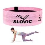 SLOVIC Fitness Fabric Resistance Band - Medium | Anti-Slip Mini Loop Resistance Bands for Calisthenics | with Workout Guide for Glutes, Hip, Thigh, Arms & Leg Workout