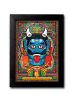 Blue Nexus Funny Colorful Nazar Battu Wall Poster with Wall Frame Room Art Painting Collection A4 size 10x13