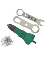 Inditrust 1pc Rivet Gun Adapter size (2.4, 3.2, 4.0, & 4.8) mm Light Duty Fast Hitting Rivet Gun with 30 rivets