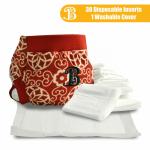 Bdiapers Rose Baby Diaper Cover With Diposable Inserts (L size)
