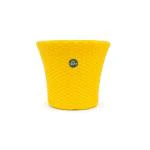 TrustBasket Plastic Yellow Helix Tabletop Planter Pot for Home Decor 7 inch