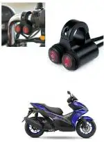 Qiisx 12V Handlebar Motorcycle Double Control Switch 7/8'' 22mm Motorcycle Switch Handlebar Headlight Fog Spot Light Dual on Off Switch for Yamaha Aerox 155