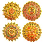 STICKER BAZAAR Golden Rangoli Sticker 9.4