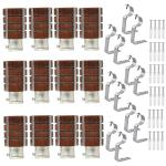 Lakdi-Baaz | Wooden Curtain Finials with Bracket for 1 Inch/25 mm Rod (Drum-W-6Set)