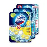 Domestos Power Multi Pack 5 Lime, Ocean And Chlorine Toilet Cleaner Rim Block | Limescale Removal And Long Lasting Fragrance |For Hygiene & Shine,Imported 3X55Gm