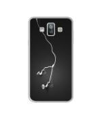 Casotec Music Design Printed Silicon Soft TPU Back Case Cover for Samsunng Galaxy J7 Duo