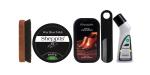 Sheppits Premium Shoe Shiner (Neutral), Shoe Polish (Black), Shoe Horn (Black), Liquid Shoe Polish (Natural), & Shoe Brush Combo | Shoe Care Kit