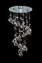 CRYSTA WORLD K9 Crystal Chandelier Modern Modern Spiral for Living Room/Bedroom, (Antique, 18