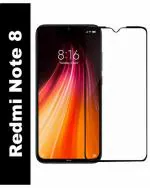 ALOMPIK Mi Redmi Note 8 Black Scratch Resistant Edge to Edge Tempered Glass