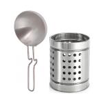 First Front Aluminium Tadka Pan With Stainless Steel Cutlery Holder and (Multicolour, Pack of 2)