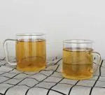 PUREFIT Transparent Glass Multipurpose Tea Cup/Coffee Mug 200ml Set of 6 Pcs