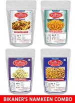Yuvraj Ratlami Sev, Chanachur, Aloo Bhujiya Sev, Khatta Meetha combo pack (200 gm x 4 )
