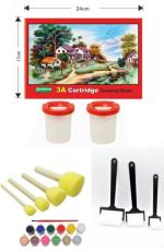 Pehrovin Ventures Painting Kit For Toddlers Includes Drawing Book ( 3A Size Book Of 36 Pages) + Non Spill Paint Pots ( 2) + Sponge Dabbers (4) + Sponge Rollers(3) + Kids Safe Tempera Paints (12 Paints) + Paint Brush (1)