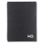 Navneet HQ| Single Subject Notebook - Black with PP cover| Wiro / Spiral Bound Notebook| Single Line Notebook| A5 Size - 14.8 cm x 21 cm| 160 Pages| Pack of 2