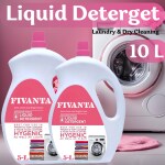 fivanta Surf Excel Liquid Detergent Pink 10Liter Front, Top Load, Hand-Wash|100% Natural, Detergent With Conditioners