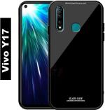 Zybux Vivo Y17 Black Glass and Silicon Shockproof Bumper Mobile Back Case