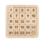 MADHAV Wooden Number Slide Puzzle for Kids and Adults, Brain Teasers Toy Number Arranging and Mind Puzzle Game, Non-Interlocked Pieces (1 to 24)