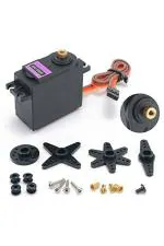 Robotbanao Black MG996 Digital Metal Gear High Torque Servo Motor 180 Degree Rotation CE 57-AEGX-MSBW