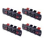 MX 4 Way Clamp Pole Loud Speaker Terminals Socket for Amplifier, Speaker, Music Player (pack of 4)