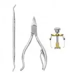 Hasthip Silver Toe Nail Correction Tool Pedicure Plus Ingrown Lifter Clipper (Pack Of 3)