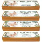 Bluejack Non-woven Wax Strips Body Hair Removal for Men and Women Strips (144 Strips, Set of 4)