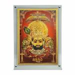 Hawai Shree Khatu Shyam Photo with Acrylic Frame for Table Decor , Car Dashboard Décor, Prayer Room | Magnetic Replaceable Photo Acrylic Frame |SFDI355_ACRYLC_PKT