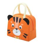 SHAKTISM Lunch Bags Insulated Lunch Tiffin Carry Bag | Cartoon Smiley Size Hot Cold Bag for Office Travel School Picnic for Girls, Boys, Men & Women (Lion Orange)