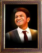 Framtastic Punith Rajkumar Rectangular Photo Frame A4 Laminated Photo with Frame