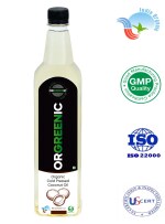 ORGREENIC Certified Organic Cold Pressed Coconut Oil 1 Liter | Organic Coconut Oil | 100% Pure Coconut Oil | Coconut Oil For Cooking, Skin & Hair 1 L