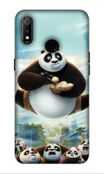 SARTOOLIYA Realme 3I Multicolor Plastic Panda Wallpaper, Cartoons Printed Water Proof Back Cover