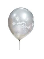 My Party Suppliers Happy Birthday Printed Rainbow Balloons for Party Decoration, 5 pcs