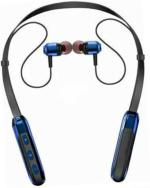 Cihlex Black, Blue Ch-49 Battery Bluetooth Headphone Neckband Earbuds Headset