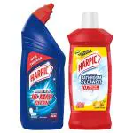 Harpic Disinfectant Toilet Cleaner Liquid 1L & Harpic Disinfectant Bathroom Cleaner Citrus 1L