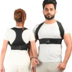 K SQUARIANS Posture Correction for Men and Women, Posture Corrector Therapy Shoulder Belt, Black, XL