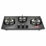 Prestige PHTM 03 Glass Top Mystic HobTop, 3 Burner, Black