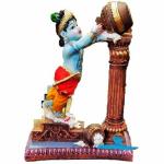 House And Crafts - Multicolor Polyresin Hand Carved Lord Krishna - 22 Cm