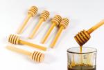 Pyengora Honey Dipper 6 PCS Wooden Serving Stirring Spoon Sticks for Caramel Fruit Syrup Jar