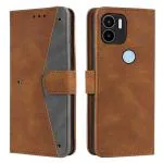 Autofocus Faux Leather Back Case Flip Cover for Poco C51 with ID Card Slot | Foldable Stand | 2 Card Slot | 1 Cash Slot | Magnetic Closure - Executive Brown, 21994