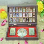 Goldgiftideas 24k Gold Plated Jain 24 Tirthankar Darshan Photo Frame With Siddha Chakra