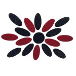 Comet Busters Handcrafted Maroon and Black Oval Velvet Bindis (BIN1885) (13 mm) Pack of 1