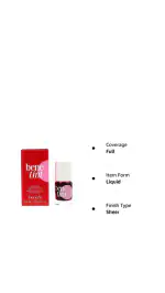 Benefit Cosmetics Benetint Lip Stain and Cheek Stain Travel Size 0.13Oz/4ml, Sheer Finish - Red
