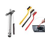 Blue Wonder Stainless Steel Regular Gas Lighter | Knife With 3 Pcs Wire Brush and Multicolour, Pack of 2