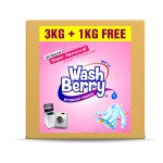 Washberry Matic Detergent Washing Powder 3 KG with 1 KG Free Front Load And Top Load Machine