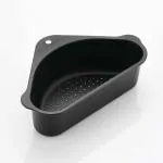 MIXCART Plastic Kitchen Sink Corner Dish,Kitchen Sink Basket(Black Sink Basket Pack OF 1)