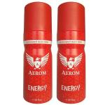 Aerom Energy and Energy Deodorant Body Spray For Men, 300 ml (Pack of 2)