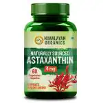 Himalayan Organics Naturally Sourced Astaxanthin 4mg | Antioxidant for Skin, Eye & Energy | 60 Veg Capsules