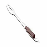 Leeonz Meat Forks with Plastic Handle and Stainless Steel Carving Fork Barbecue Fork for Kitchen Roast, Brown/14Inch (1PCS, Meat Forks)