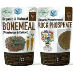 Shiviproducts Combo - Organic Bone Meal and Organic Rock Phosphate All Purpose Fertilizers for Gardening Plants 900 g (pack of 2)