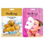Masking Potato and Glow facial sheet mask for Glowing skin, ideal for men and women pack of 2